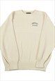 Vintage Knitted Jumper Pattern Cream XL 