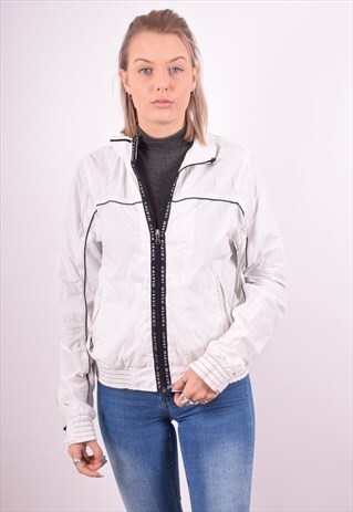 CALVIN KLEIN WOMENS VINTAGE JACKET SMALL WHITE 90S