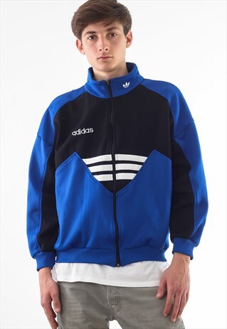 VINTAGE ADIDAS ORIGINALS TRACKSUIT 90S BLUE BLACK