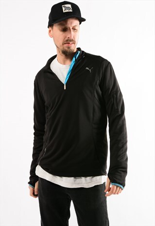 VINTAGE PUMA 1/4 ZIP SPORTS SWEATSHIRT.