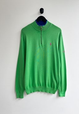 Polo Ralph Lauren Green Half Zip Jumper Sweater Pullover