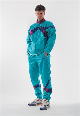 VINTAGE ADIDAS ORIGINALS JACKET AND PANTS 90S TURQUOISE