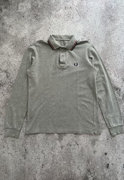 Fred Perry Gray Longsleeve Polo Shirt