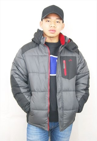TRANSFORMER PUFFER JACKET/COAT (1990'S/GREY/BLACK)