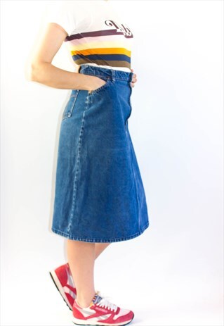 VINTAGE 90'S DENIM MAXI SKIRT