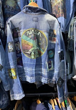 Nasa customised vintage 80s 90s denim jacket