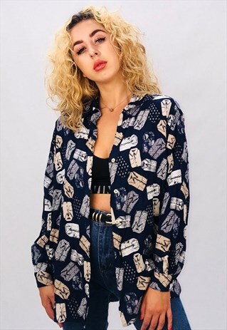 VINTAGE OVERSIZED PATTERN SHIRT
