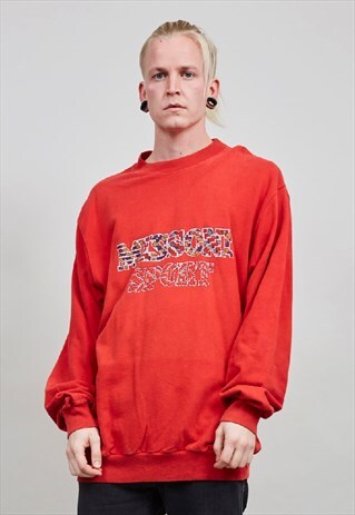 VINTAGE 80'S RED OVERSIZED MISSONI SPORT SWEATER