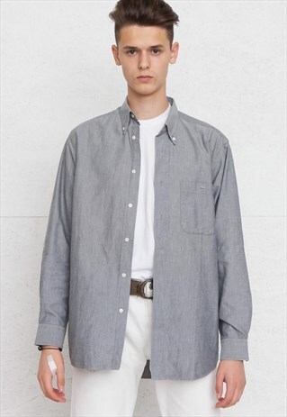 VINTAGE GREY LACOSTE LONG SLEEVE SHIRT
