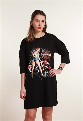 ROKIT RECYCLED HARLEY DAVIDSON T-SHIRT DRESS