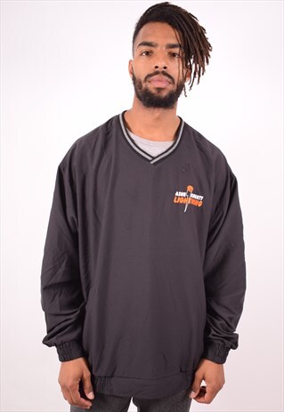 NIKE MENS VINTAGE PULLOVER JACKET XXL BLACK 90S