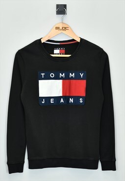 Vintage Tommy Hilfiger Sweatshirt Black XSmall