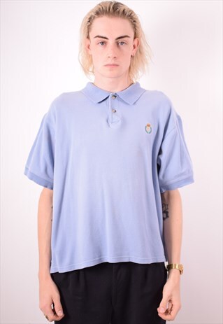 RALPH LAUREN CHAPS MENS VINTAGE POLO SHIRT LARGE BEIGE 90S