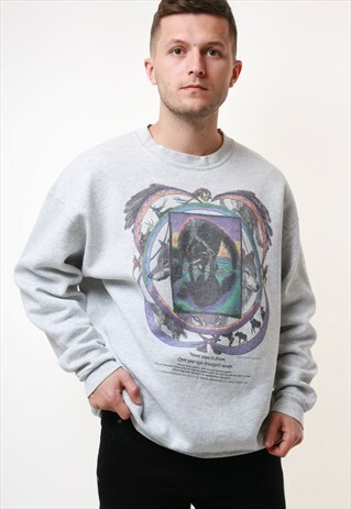 VINTAGE GRAPHIC PRINT STYLE MADE IN USA SWEATSHIRT 17772