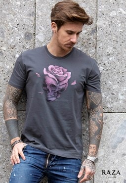 Designer T-Shirt - Ruins to Roses - Asphalt Colour