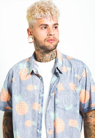 VINTAGE 80S HAWAIIAN SHORT SLEEVE SHIRT/ S6603