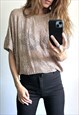 Holey Mesh Saddle Brown Summer Blouse 