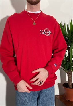 vintage red embroidered buckeyes sweatshirt