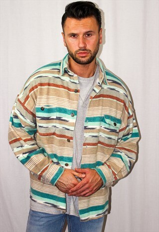 VINTAGE NAVAJO PATTERN OVERSHIRT