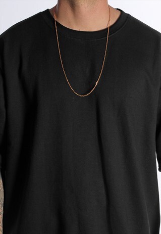 54 FLORAL PLAIN 30" NECKLACE CHAIN - ROSE GOLD