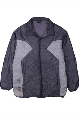 Umbro 90's Lightweight Full Zip Up Puffer Jacket Large Grey