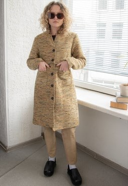 Vintage Multicolour Textured Coat