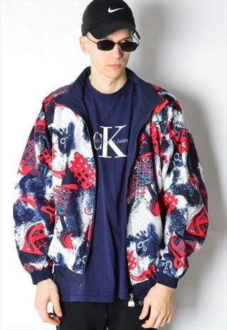 VINTAGE 80S ABSTRACT TRACK JACKET