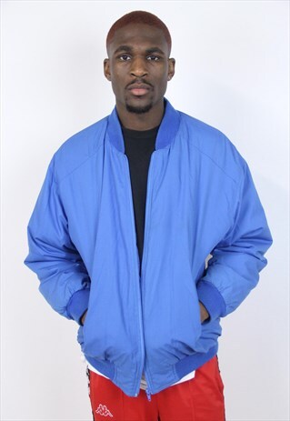 VINTAGE 90'S BLUE BOMBER JACKET