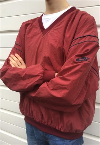 MENS VINTAGE 80S NIKE SWEATSHIRT FESTIVAL WINDBREAKER JUMPER