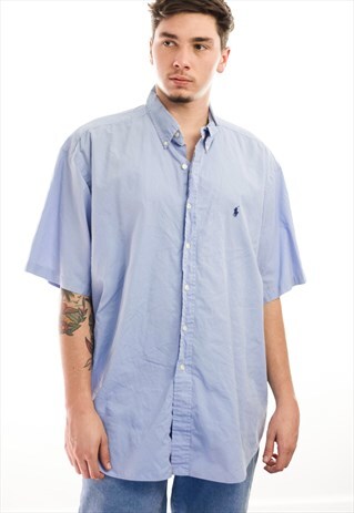 VINTAGE RALPH LAUREN LOGO SHIRT 90S XXL 8.5