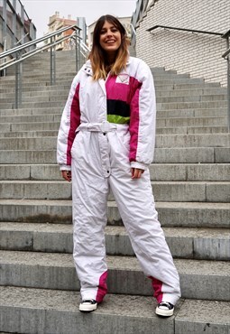 Vintage 90s Classic Colour Block Winter Snow Ski Suit