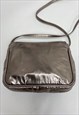 RUSSELL AND BROMLEY 80'S VINTAGE GOLD METALLIC BAG LEATHER