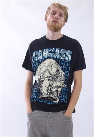 2009 VINTAGE MENS CARCASS BANDS MERCH T-SHIRT