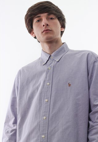 VINTAGE POLO RALPH LAUREN 90S PURPLE LONG SLEEVE
