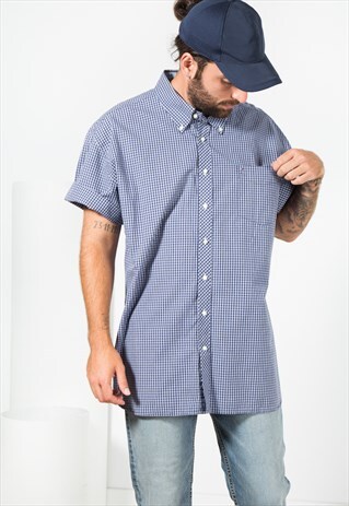 VINTAGE 80S TOMMY HILFIGER SHORT SLEEVE SHIRT/ S4461