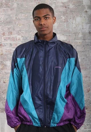 VINTAGE ADIDAS WINDBREAKER TRACK BLUE PURPLE
