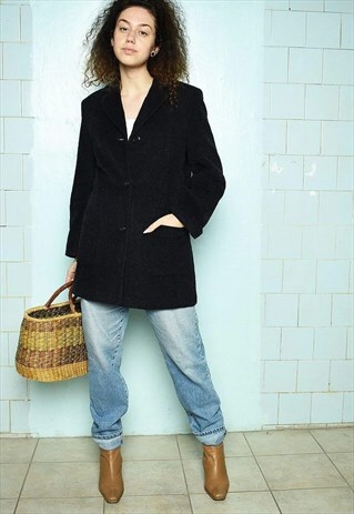 VINTAGE 80S MINIMALIST PARISIAN CHIC TRENCH THIN COAT JACKET