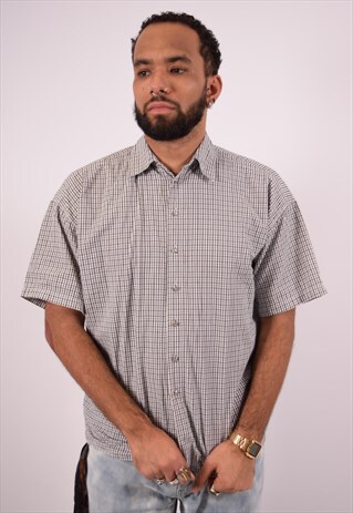 VINTAGE VERSACE SHIRT CHECK BLACK