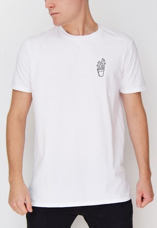 WHITE CACTUS T-SHIRT