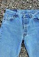 VINTAGE 90'S LEVI  LIGHT BLUE 501 STRAIGHT LEG JEANS 