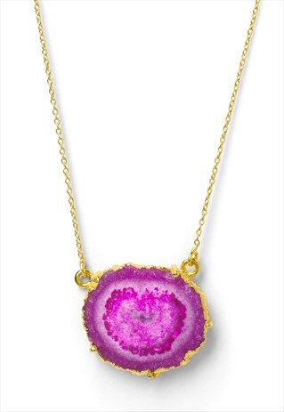 PINK 'SOLAR POWER' LUXE GOLD NECKLACE - PERSONALISED