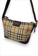 BURBERRY BAG BEIGE NOVA CHECK HANDBAG POUCHETTE PURSE