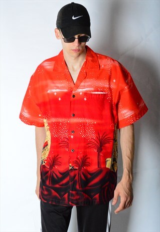 VINTAGE 90S RED DESERT PRINT SHIRT