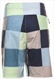 VINTAGE MULTI-COLOUR 1990S CHECKED PATCHWORK STYLE SHORTS - 