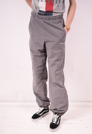 CHAMPION MENS VINTAGE TRACKSUIT TROUSERS XL GREY 90S