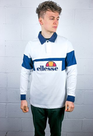 VINTAGE ELLESSE RUGBY POLO SHIRT