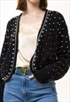 70s Vintage Woman Wool Jumper Sweater Cardigan 5549