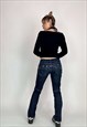 VINTAGE Y2K LOW RISE JEANS WITH LETTERS