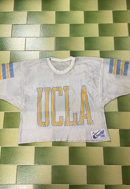 Vintage University California UCLA Cropped Mesh Top Jersey
