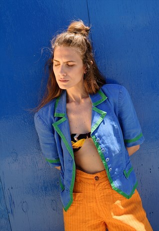 VINTAGE REVIVAL 80S FENDI JACKET BLUE